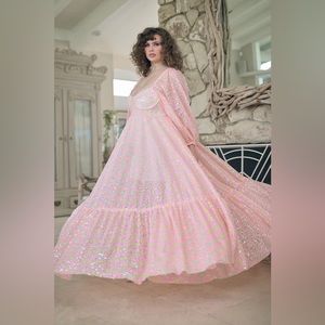 NWT Small Selkie Rainbow Sequin Princess Gown